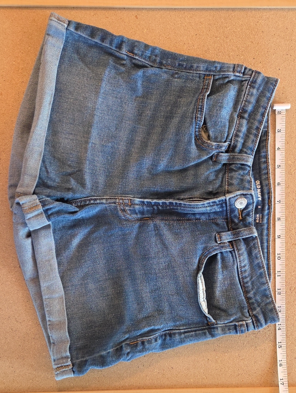 Old Navy Blue Denim Roll-Cuff Women’s Shorts